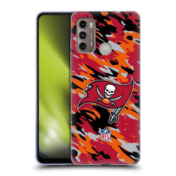 NFL Tampa Bay Buccaneers Logo Camou Soft Gel Case for Motorola Moto G60 / Moto G40 Fusion