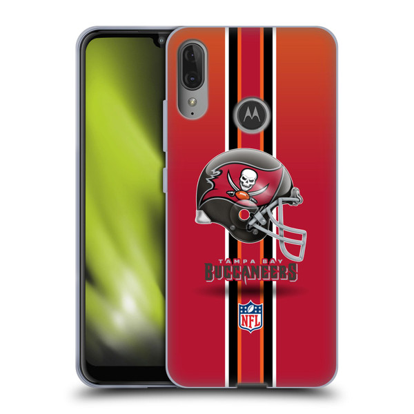 NFL Tampa Bay Buccaneers Logo Helmet Soft Gel Case for Motorola Moto E6 Plus