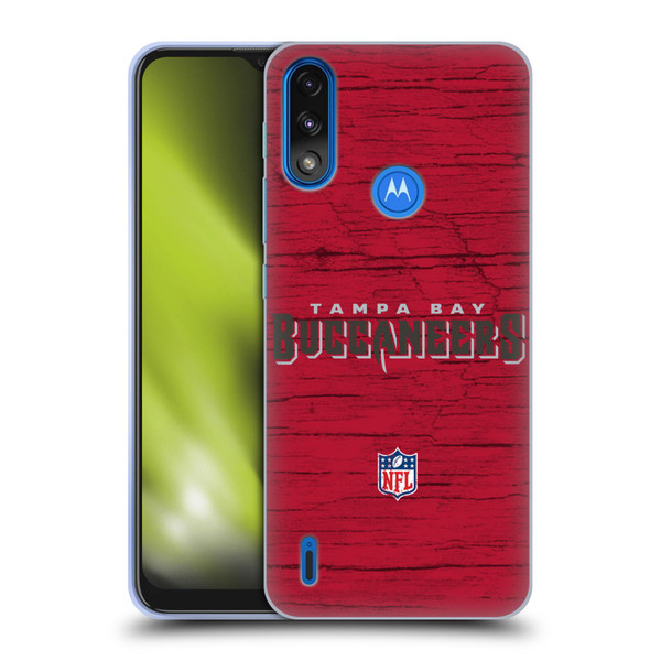 NFL Tampa Bay Buccaneers Logo Distressed Look Soft Gel Case for Motorola Moto E7 Power / Moto E7i Power