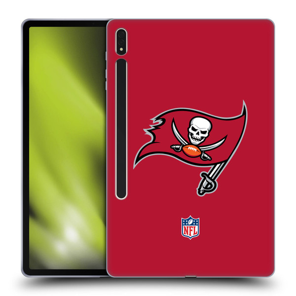 NFL Tampa Bay Buccaneers Logo Plain Soft Gel Case for Samsung Galaxy Tab S8 Plus