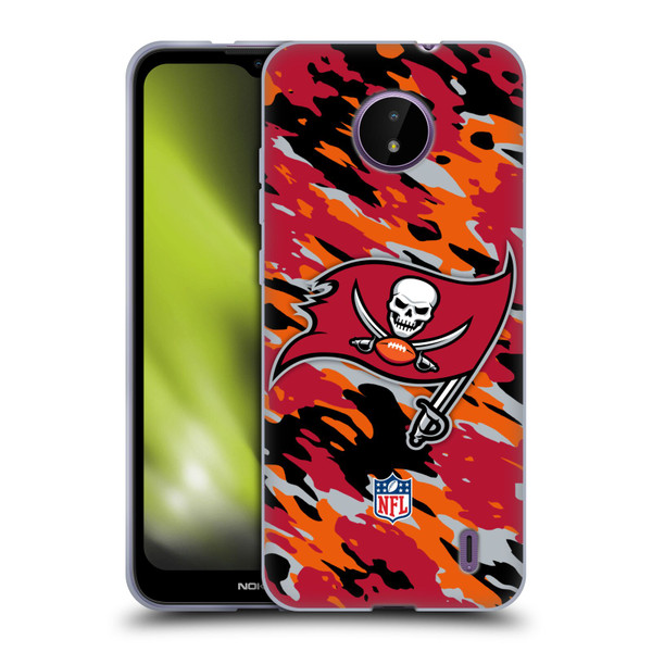 NFL Tampa Bay Buccaneers Logo Camou Soft Gel Case for Nokia C10 / C20