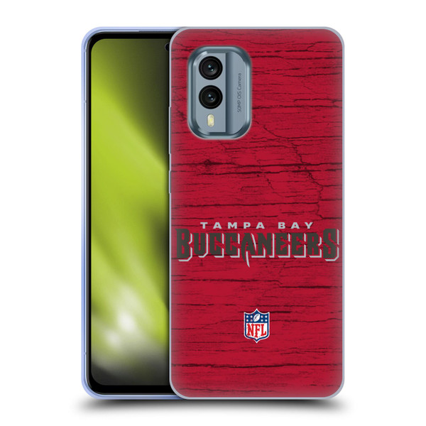 NFL Tampa Bay Buccaneers Logo Distressed Look Soft Gel Case for Nokia X30