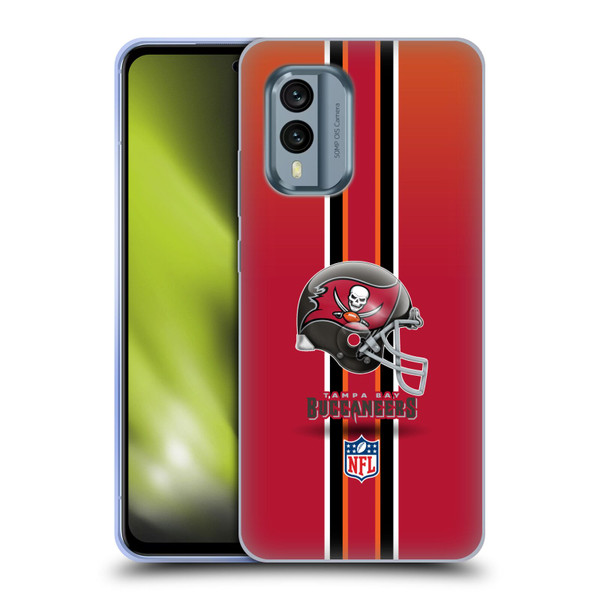 NFL Tampa Bay Buccaneers Logo Helmet Soft Gel Case for Nokia X30