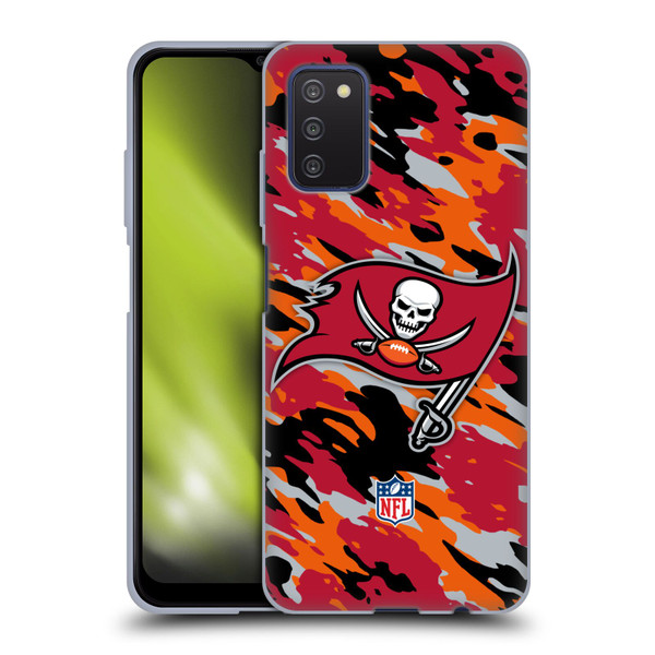 NFL Tampa Bay Buccaneers Logo Camou Soft Gel Case for Samsung Galaxy A03s (2021)