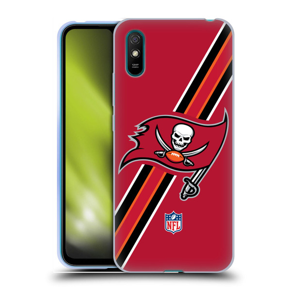 NFL Tampa Bay Buccaneers Logo Stripes Soft Gel Case for Xiaomi Redmi 9A / Redmi 9AT