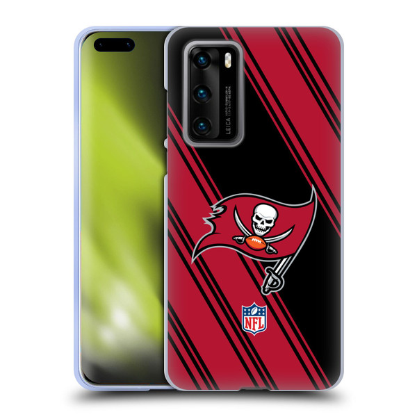 NFL Tampa Bay Buccaneers Artwork Stripes Soft Gel Case for Huawei P40 5G