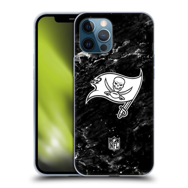 NFL Tampa Bay Buccaneers Artwork Marble Soft Gel Case for Apple iPhone 12 Pro Max