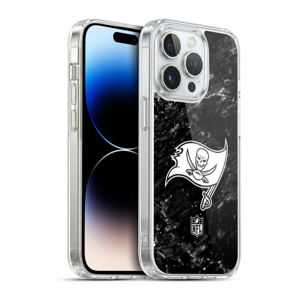 NFL Tampa Bay Buccaneers Artwork Marble Soft Gel Case for Apple iPhone 14 Pro & MagSafe