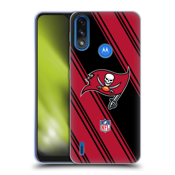 NFL Tampa Bay Buccaneers Artwork Stripes Soft Gel Case for Motorola Moto E7 Power / Moto E7i Power