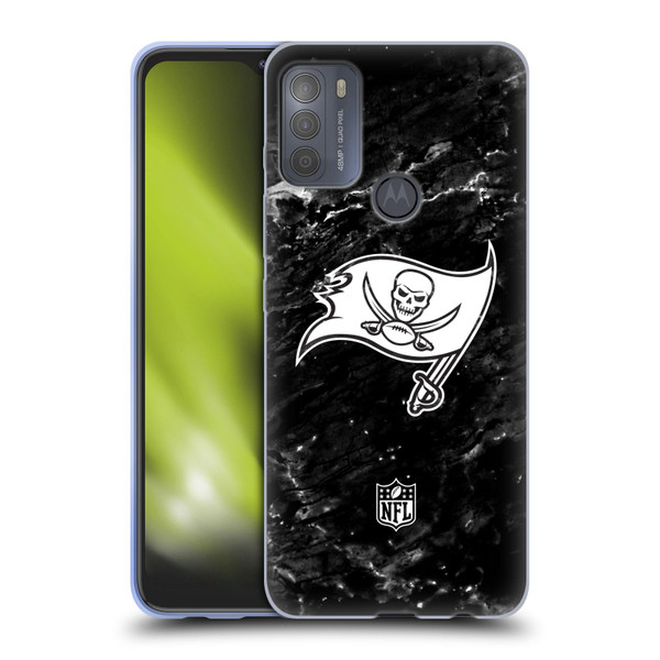 NFL Tampa Bay Buccaneers Artwork Marble Soft Gel Case for Motorola Moto G50