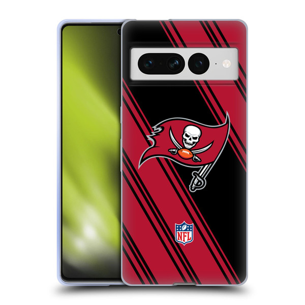 NFL Tampa Bay Buccaneers Artwork Stripes Soft Gel Case for Google Pixel 7 Pro