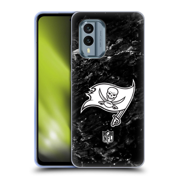 NFL Tampa Bay Buccaneers Artwork Marble Soft Gel Case for Nokia X30