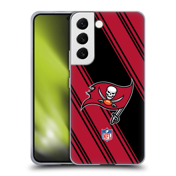 NFL Tampa Bay Buccaneers Artwork Stripes Soft Gel Case for Samsung Galaxy S22 5G