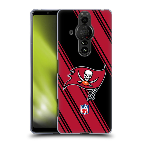 NFL Tampa Bay Buccaneers Artwork Stripes Soft Gel Case for Sony Xperia Pro-I