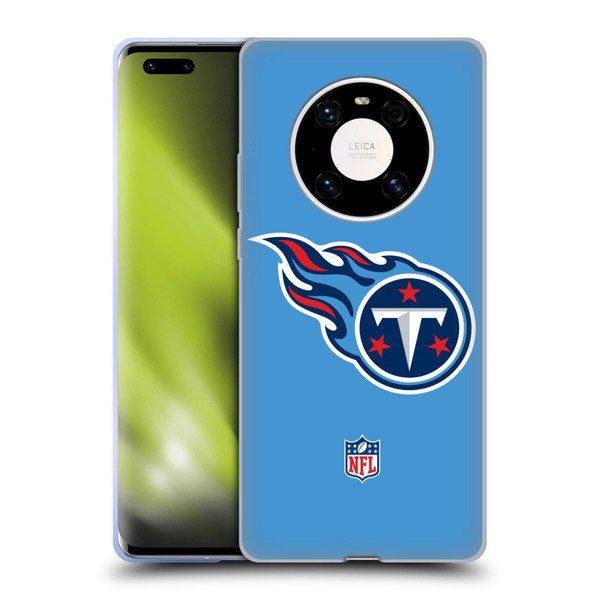 NFL Tennessee Titans Logo Plain Soft Gel Case for Huawei Mate 40 Pro 5G