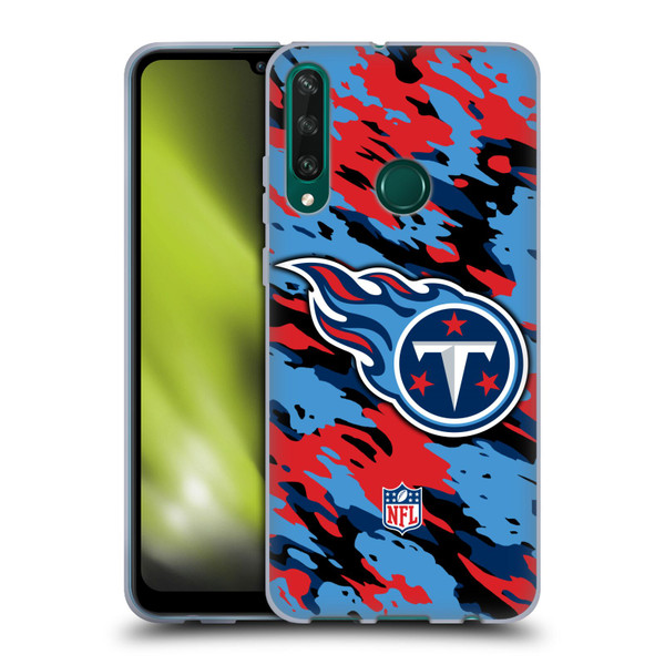 NFL Tennessee Titans Logo Camou Soft Gel Case for Huawei Y6p