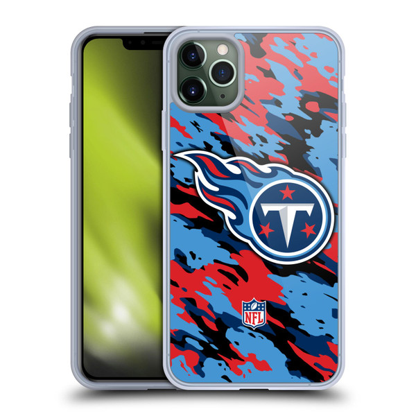 NFL Tennessee Titans Logo Camou Soft Gel Case for Apple iPhone 11 Pro Max
