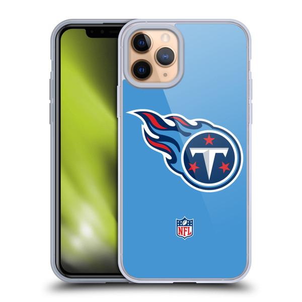 NFL Tennessee Titans Logo Plain Soft Gel Case for Apple iPhone 11 Pro