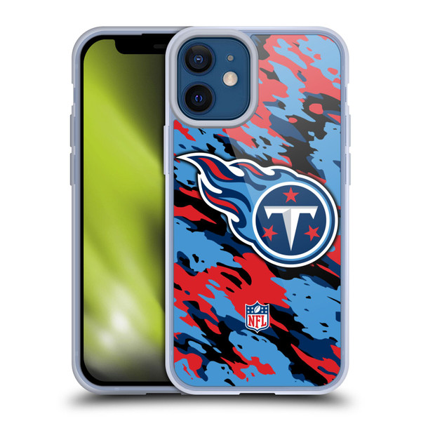 NFL Tennessee Titans Logo Camou Soft Gel Case for Apple iPhone 12 Mini