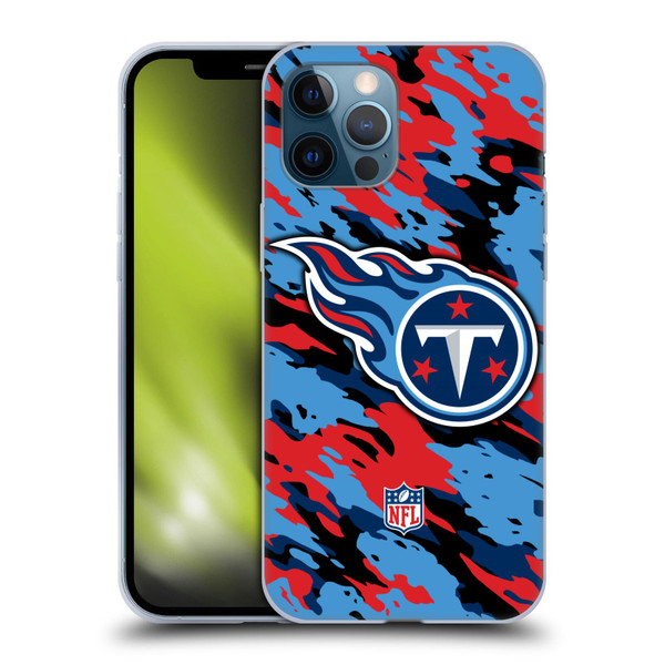 NFL Tennessee Titans Logo Camou Soft Gel Case for Apple iPhone 12 Pro Max