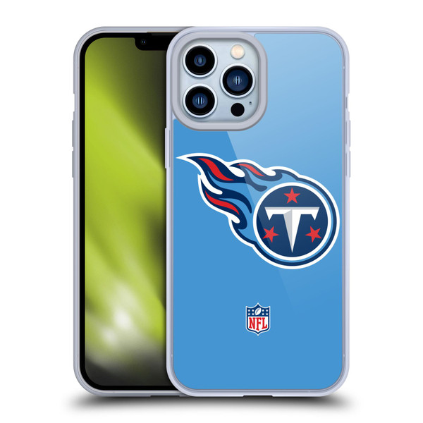 NFL Tennessee Titans Logo Plain Soft Gel Case for Apple iPhone 13 Pro Max