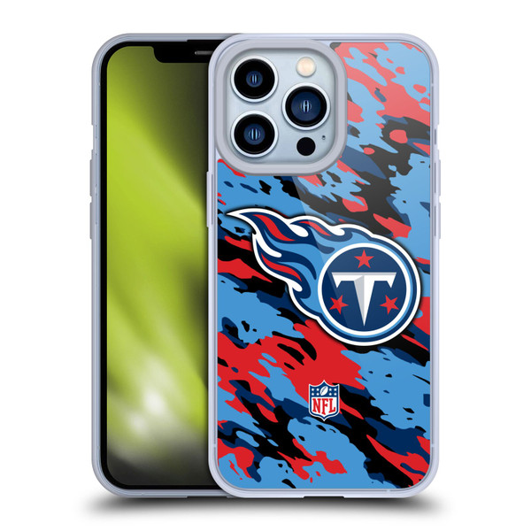 NFL Tennessee Titans Logo Camou Soft Gel Case for Apple iPhone 13 Pro
