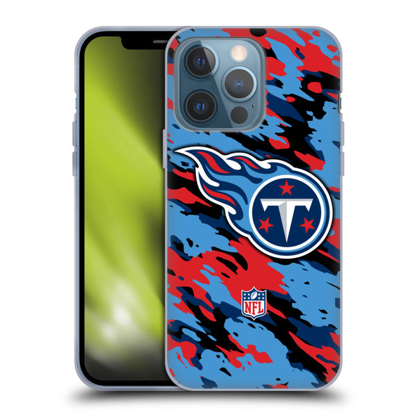 NFL Tennessee Titans Logo Camou Soft Gel Case for Apple iPhone 13 Pro