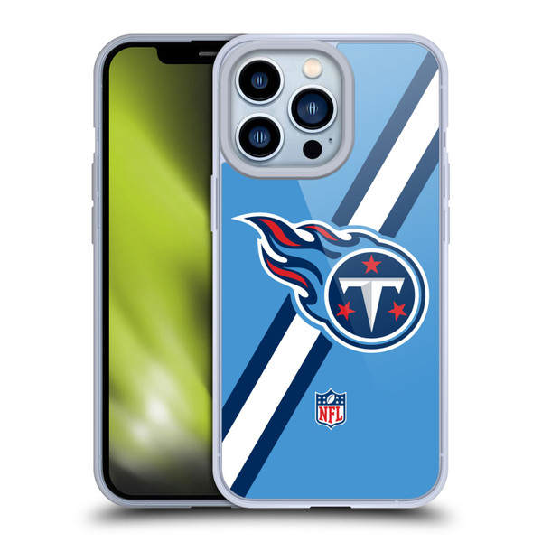 NFL Tennessee Titans Logo Stripes Soft Gel Case for Apple iPhone 13 Pro