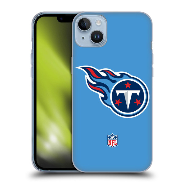 NFL Tennessee Titans Logo Plain Soft Gel Case for Apple iPhone 14 Plus