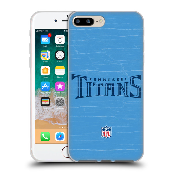 NFL Tennessee Titans Logo Distressed Look Soft Gel Case for Apple iPhone 7 Plus / iPhone 8 Plus