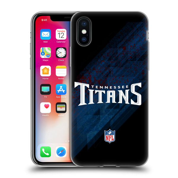 NFL Tennessee Titans Logo Blur Soft Gel Case for Apple iPhone X / iPhone XS