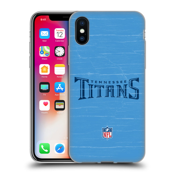 NFL Tennessee Titans Logo Distressed Look Soft Gel Case for Apple iPhone X / iPhone XS