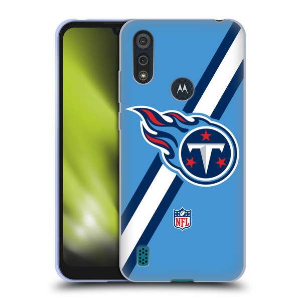 NFL Tennessee Titans Logo Stripes Soft Gel Case for Motorola Moto E6s (2020)
