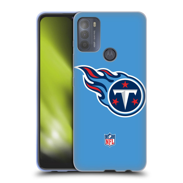 NFL Tennessee Titans Logo Plain Soft Gel Case for Motorola Moto G50