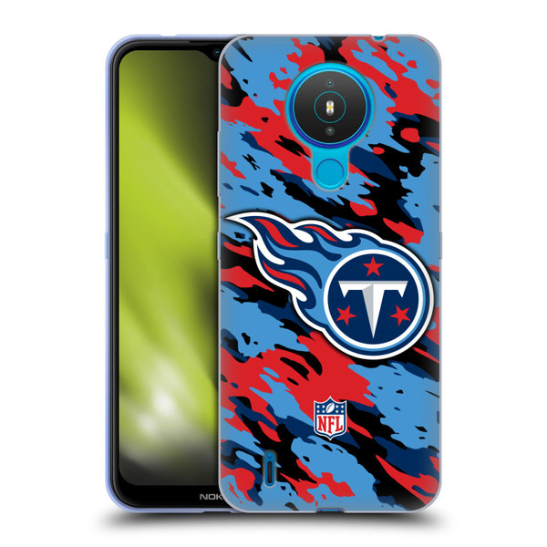 NFL Tennessee Titans Logo Camou Soft Gel Case for Nokia 1.4