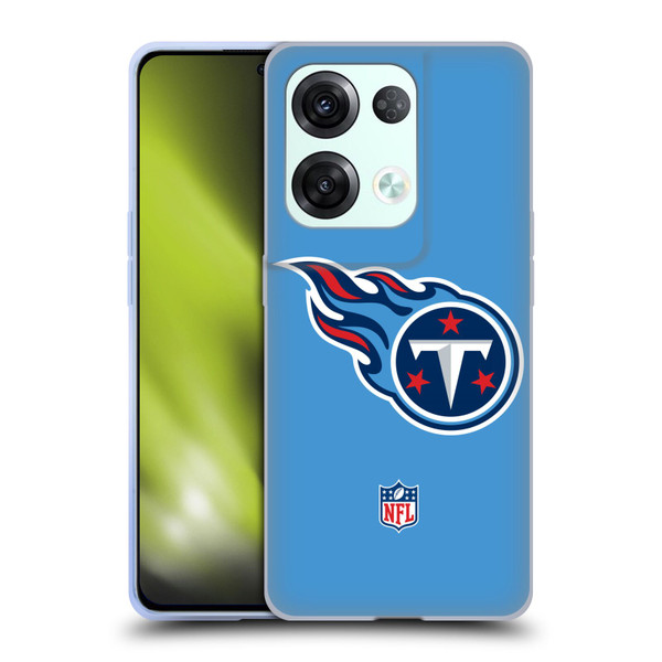 NFL Tennessee Titans Logo Plain Soft Gel Case for OPPO Reno8 Pro