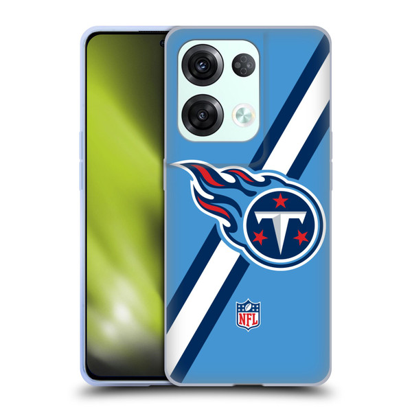 NFL Tennessee Titans Logo Stripes Soft Gel Case for OPPO Reno8 Pro