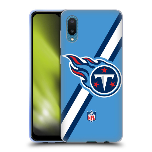 NFL Tennessee Titans Logo Stripes Soft Gel Case for Samsung Galaxy A02/M02 (2021)
