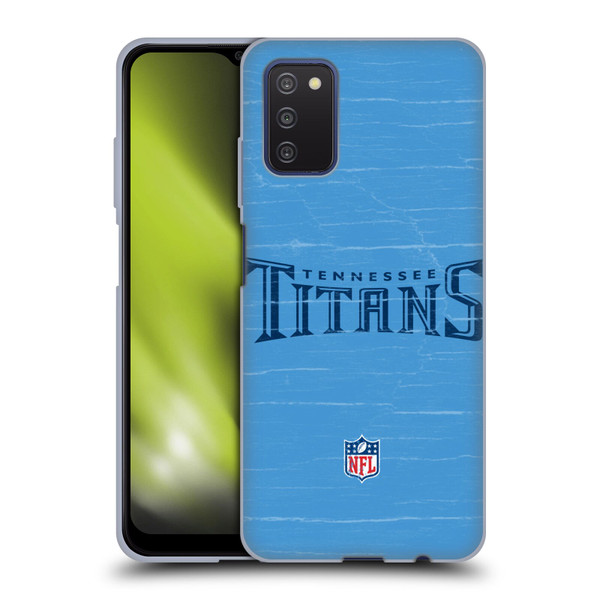 NFL Tennessee Titans Logo Distressed Look Soft Gel Case for Samsung Galaxy A03s (2021)