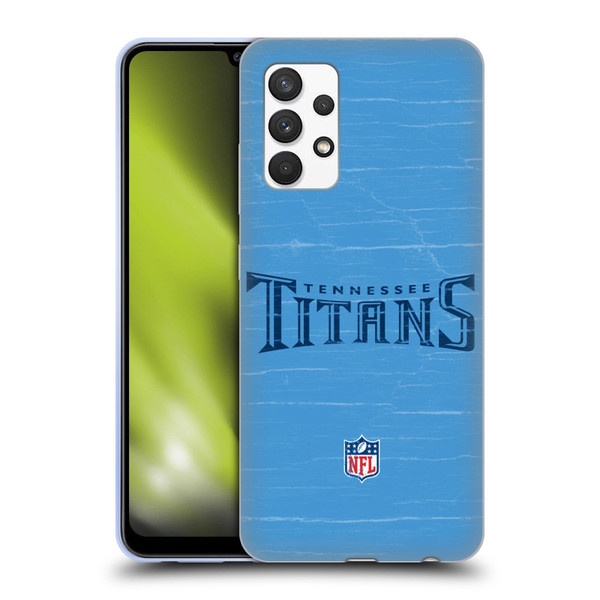 NFL Tennessee Titans Logo Distressed Look Soft Gel Case for Samsung Galaxy A32 (2021)