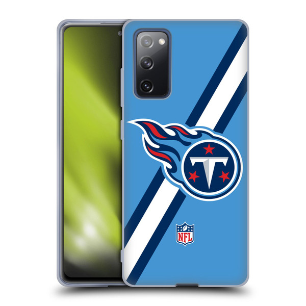 NFL Tennessee Titans Logo Stripes Soft Gel Case for Samsung Galaxy S20 FE / 5G