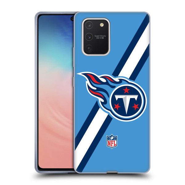 NFL Tennessee Titans Logo Stripes Soft Gel Case for Samsung Galaxy S10 Lite