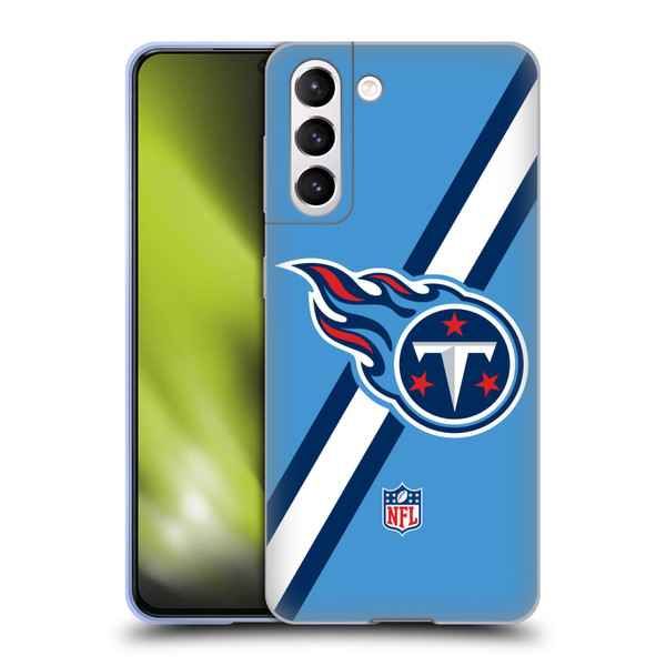 NFL Tennessee Titans Logo Stripes Soft Gel Case for Samsung Galaxy S21 5G