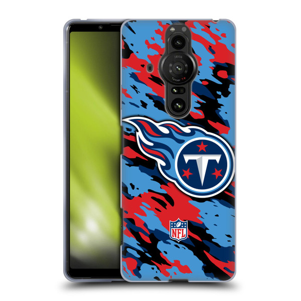 NFL Tennessee Titans Logo Camou Soft Gel Case for Sony Xperia Pro-I