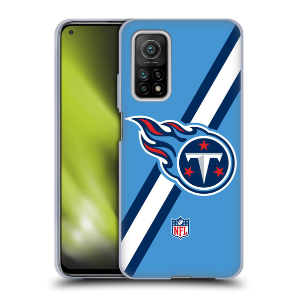 NFL Tennessee Titans Logo Stripes Soft Gel Case for Xiaomi Mi 10T 5G
