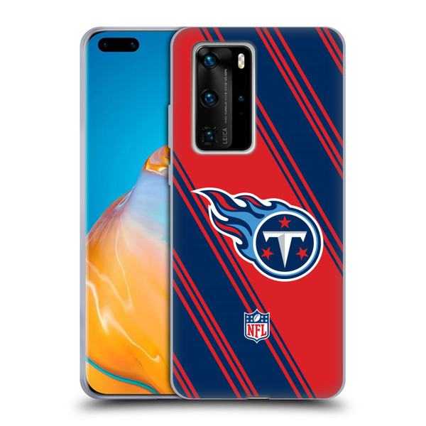 NFL Tennessee Titans Artwork Stripes Soft Gel Case for Huawei P40 Pro / P40 Pro Plus 5G