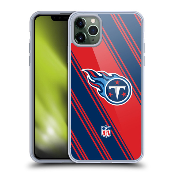 NFL Tennessee Titans Artwork Stripes Soft Gel Case for Apple iPhone 11 Pro Max