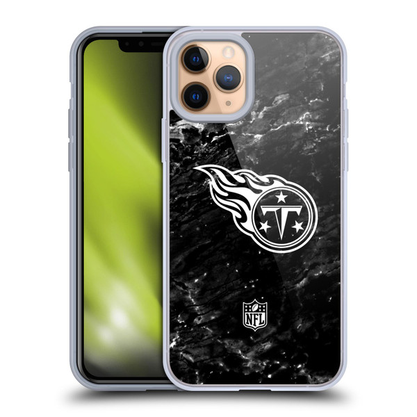 NFL Tennessee Titans Artwork Marble Soft Gel Case for Apple iPhone 11 Pro