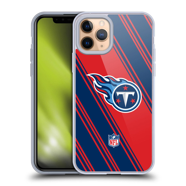 NFL Tennessee Titans Artwork Stripes Soft Gel Case for Apple iPhone 11 Pro