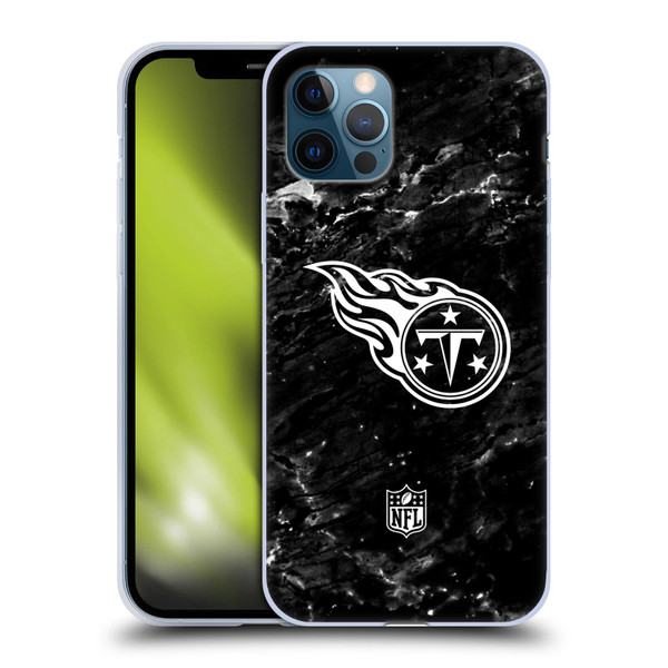 NFL Tennessee Titans Artwork Marble Soft Gel Case for Apple iPhone 12 / iPhone 12 Pro
